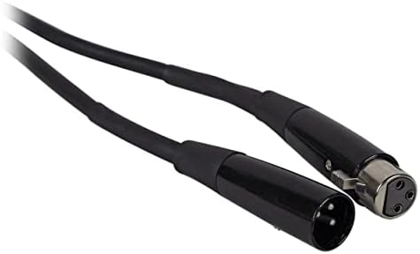 Rockville RDX3M50 50-крак 3-пинов DMX-светлинното кабел OFC с меден конектор, 2 щепсела, черен и Accu-кабел 25-крак 3-пинов кабел True DMX, изчислена за напрежение 110 Ома от край до край, за