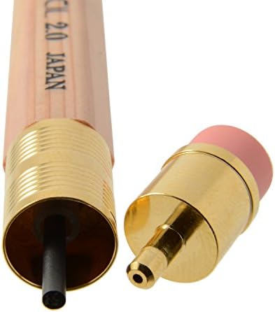 Остър механичен молив OHTO Wood Sharp с Гумичка 2.0, 2.0 мм, корпус цвят на естествено дърво (APS-680E-Натурален)