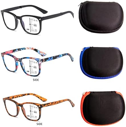 3 Опаковки, Сгъваеми Очила За Четене Сгъваеми Джобни Ридеры За Мъже Жени Прогресивно Компактни Очила Със Заключване Синя Светлина