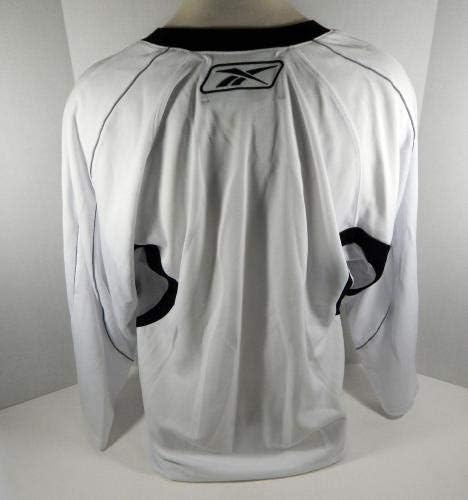 2010-11 Манчестър Монархс Освободени бяла тениска Формуляр за Гейм 10 - ти сезон на L - Използваните тениски НХЛ