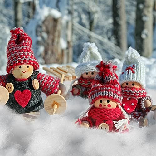 Коледен декор на изкуствен Сняг Tatuo, в комплект Пушистое Снежна влакна и Селски дисплеи от Изкуствена Снежна Одеала с размери 35 x 8 Инча