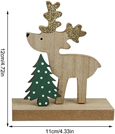 Коледна Украса От Масивна Дървесина С Рисувани Коледни Украси Коледна Маса Снежен Малки Стъклени Коледни Топки