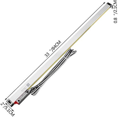 Mophorn 1 Аксиален Струг Линейна Скала 700 мм, с Точност 0,0002Оптична Дължина на Прецизна Линейна Скала Алуминиев Корпус за