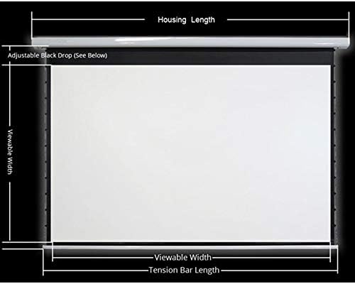 16: 9 4k Мотор Натяжной прожекционен екран Black Crystal ALR Прожекционен екран за домашно кино (размер: 84 инча)