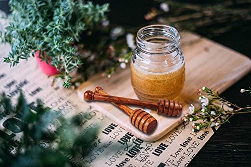 6-Инчови дървени творби за сиропа S. B. ARTS-Мобилни пръчки, идеални за сбрызгивания мед-Лъжици за кленов сироп-Шоколад, Карамел и мед