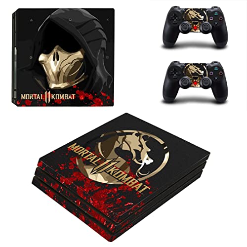 За PS4 PRO - Игра Ninja Mortal Best War Kombat X Стикер на кожата PS4 или PS5 За конзолата PlayStation 4 или 5 и контролери Vinyl Стикер DUC-1812