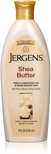 Хидратиращ крем Jergens Shea Butter Deep Conditioning, 3 пъти укрепване на блясъка на кожата, 8 унции (опаковка от 2 броя),