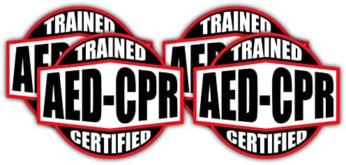 AED - Сертифициран Специалист по Изкуствено Дишане, Стикер На Каску /Стикер на каската, на Етикета за Обяд, Кутия за инструменти