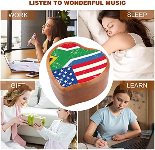 Музикалното Ковчег със Сърце от Американското Южна Африка, Дървени Музикални Кутии, най-Добрият Подарък за Годишнина, Коледа, Рожден Ден