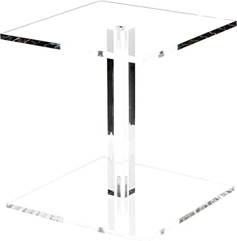 Поставка за дисплея на Plymor с квадратна стойка за щанга от прозрачен акрил 12,5 инча (височина) x 6 инча (широчина) x 6 инча (дълбочина)
