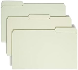 Папка за файлове Smead Pressboard, разделител 1/3, разширение 1 , Стандартен размер, Сиво / зелен, 25 броя в кутия (18230)