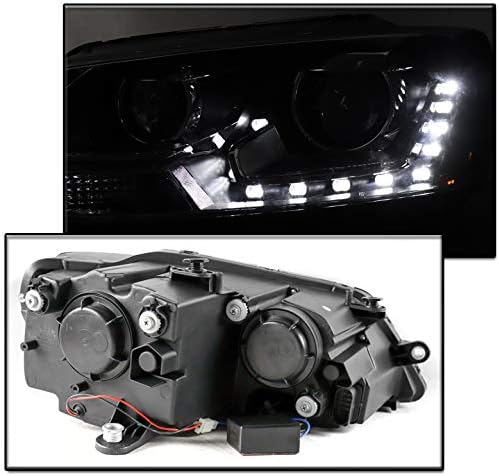 ZMAUTOPARTS led DRL черни проекторные фарове за Мъгла с 6 сини led светлини DRL за Volkswagen Jetta 2011-2017
