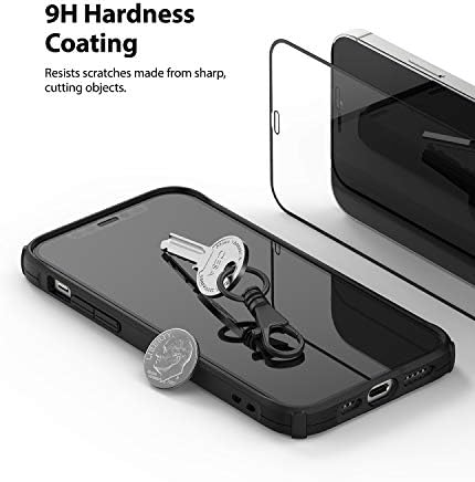Защитно фолио Ringke, съвместима с iPhone 12 Pro, Съвместима с iPhone 12, Закалено стъкло Invisible Defender Премиум-клас, със