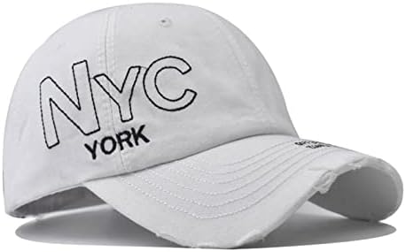 Ню Йорк бейзболна шапка Реколта Промытая Регулируема Шапка за Татко нисък профил на Оригиналната Класическа Командване бейзболна шапка за Жени, Мъже