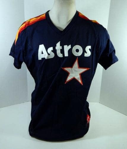 Houston Astros #29 Използвана В Играта тъмно синя Риза, С Табелка За тренировка Вата Rem 46 0 - Използваните В играта Тениски MLB
