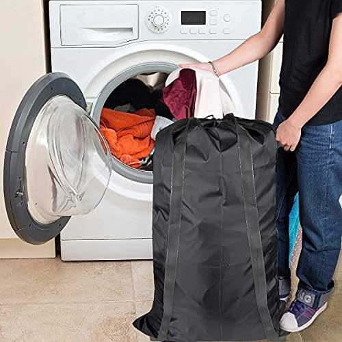 Чанта за дрехи с каишка, Машинно пране, Голям Органайзер за мръсни дрехи, За съхранение на дрехи, лесно се побира в коша за пране, побира до 4 сваляния бельо, Допълнит?