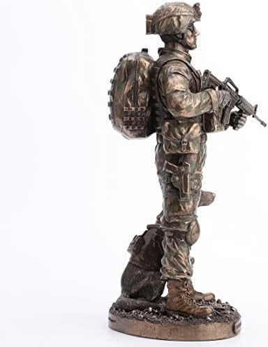Статуя на Войник от Армията на САЩ И Кучета, Статуетка на Доблест, Кураж, Отдаденост