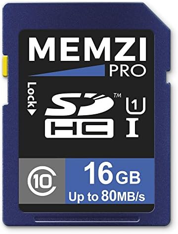 MEMZI PRO 16 GB, Клас 10 80 Mb/s. SDHC Карта за цифров фотоапарат Fujifilm FinePix XP200, XP170, XP150, XP130, XP120, XP100, XP90, XP80, XP70