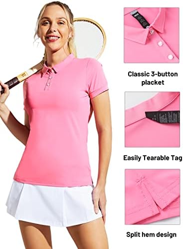 Дамски ризи Топка за голф MIER с Къс ръкав, Спортни Ризи на сухо, Намаляване, Абсорбиращи Влагата