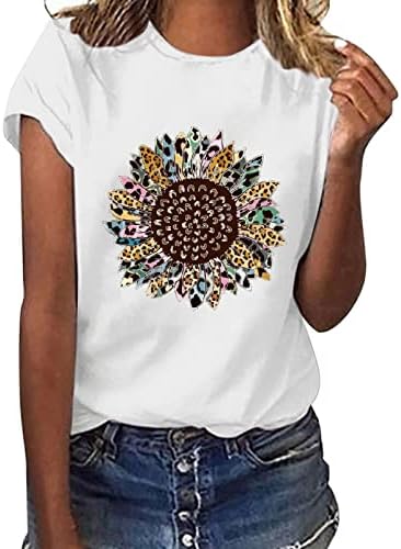 Дамска Риза в Етнически Стил с Къс Ръкав, Лятна Ежедневни Тениска Размер Плюс Тениска с кръгло деколте, Hoody, Туника, Върхове