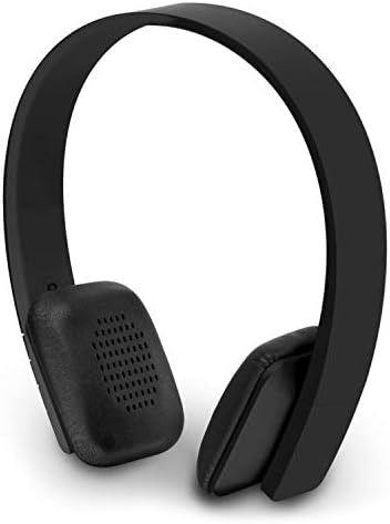 Безжични слушалки Aluratek Bluetooth с вградена батерия, за стрийминг на звука за iPhone, iPad, смартфон, таблет, PC, MAC, лаптоп (ABH04FB), Черен
