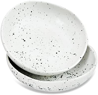 Комплект мини-чашки за крем ръчно изработени от керамични гранитогрес roro диаметър 4.3 инча (бял мат в изпъстрени)