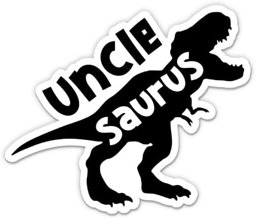 Етикети с дядюшкиным Динозавром - 2 опаковки, 3-инчов стикери - Водоустойчив винил за колата, телефон, бутилки с вода, лаптоп - Забавни
