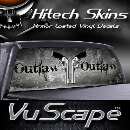 VuScapes - Оръжие извън закона - Графика на камион На задния прозорец - Стикер на suv С изглед Чрез винил