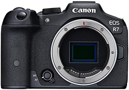 Корпус беззеркальной на цифров фотоапарат Canon EOS ах италиански хляб! r7, Комплект с карта с памет с обем 64 GB, батерия