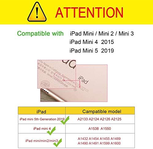Калъф за iPad Mini, Тънък Защитен калъф-поставка Casii Smart Magnetic Case с функция за автоматично преминаване в режим на заспиване /събуждане под различни ъгли, за 7,9-инчов Apple iPad M