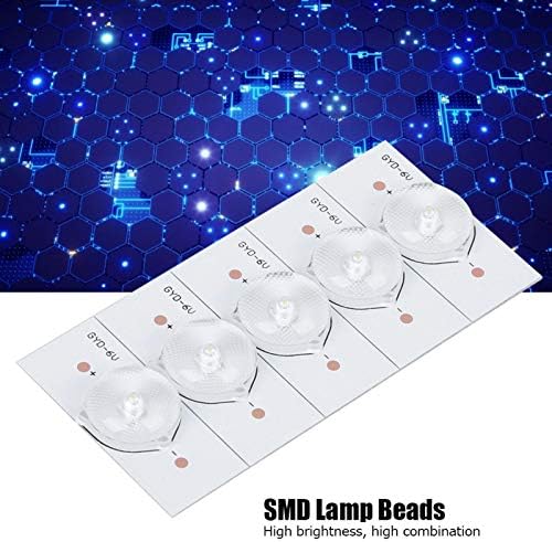 6V Led Модул SMD Лампа Мъниста Бял Светъл Цвят, Общо предназначение, с филтър за Оптични лещи (20pcs)