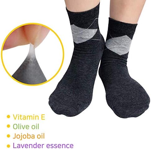 Спа-чорапи - Гел armlets на петата за сухи крака с пукнатини – Силикон, овлажняващи чорапи (тъмно сив, 2 чифта)
