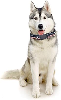 Найлонов нашийник за кучета с флага на сащ - патриотичен, Ден на Независимостта на Четвърти юли, Регулируеми за малки кученца, кучета
