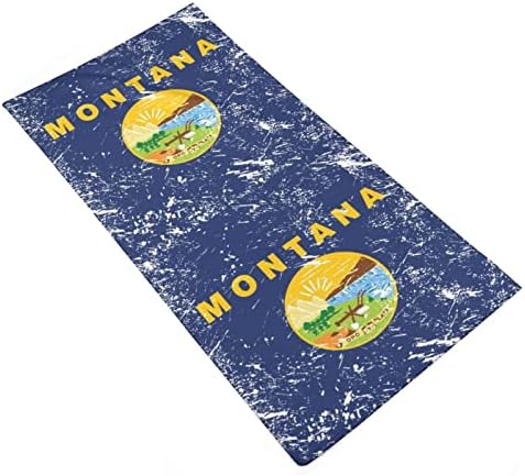 Флаг на щата Монтана 2 Кърпи за миене на съдове 28,7 х 13,8, Кърпички За Лице От най-добрите Влакна, Добре Абсорбиращи Кърпи За Ръце