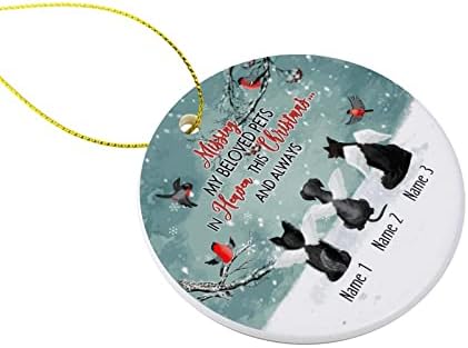 Коледна Украса Мис Любимите си Домашни Любимци в Небето Потребителското си Име Кучета Керамични Украшение За вашия дом Офис Коледен