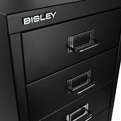 Стоманен шкаф за съхранение на Мультидрайверов Bisley с 6 чекмеджета Под масата, Черен (MD6-BK)