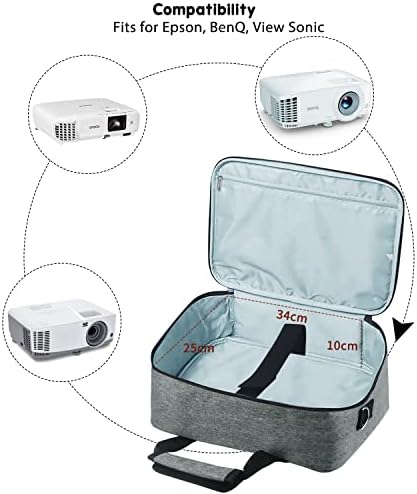 Калъф за носене на проектора Boczif, Чанта за проектор, Съвместимо с повечето основни проектор, Преносим Пътен Калъф за съхранение