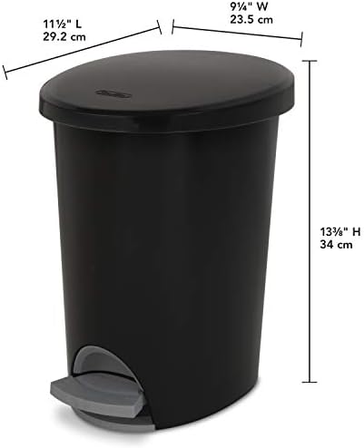 Кошчето за боклук Sterilite 2,6 литра / 9,8 л Ultra StepOn, 2,6 литра, черни