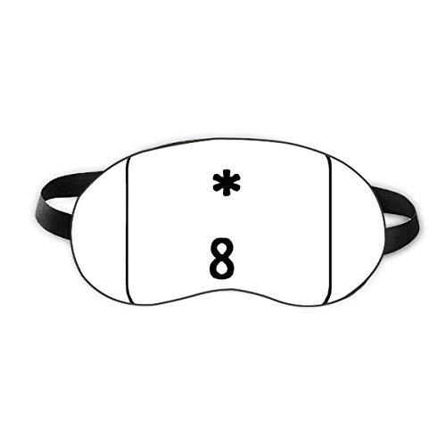 Символ на клавиатурата 8 Sleep Eye Shield Мека Нощна Превръзка На очите Сянка на Кутията