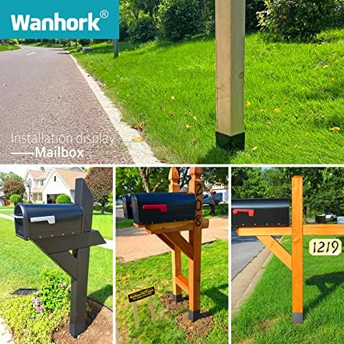 Регулируем предпазител за стълбове Wanhork 304 неръждаема стомана (от 3,3-6 инча), предпазва пощенски кутии, палубата и огради