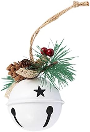 Малки топки Коледна Камбанка Изделия От Боя За Печене Висулка Коледни Украшения във формата на Колокольчика (Бял 2, един