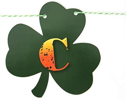 Amosfun Банер на Деня на Св. Патрик, на Хартиен Фен, Набор от Зелени Трилистников, Окачени Щастливи Ирландски Вечерни Бижута, Аксесоари,