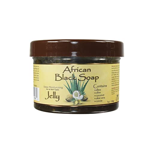 OKAY | Африкански Черен сапун-желе | За всички типове кожа | Хранително Козметично | С масло от шеа, зехтин, кокосово масло, алое Вера