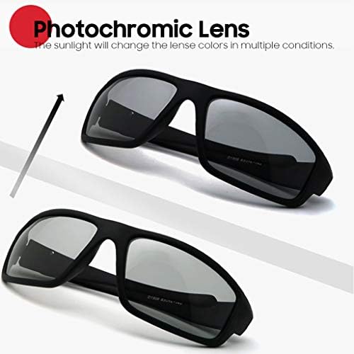 HCYCFY Фотохромичните Поляризирани Спортни Слънчеви Очила за Мъже Жени Със Защита от Uv Защитни Очила За Колоездене, Шофиране, Риболов