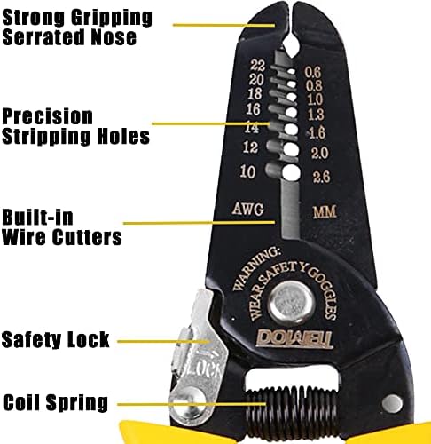 Машина за източване на кабели DOWELL 10-22 AWG Инструмент за източване на кабели и мултифункционални ръчни инструменти, професионален
