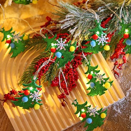 10 Коледни дърво коледна led Гирлянди, работещи на Батерии за Коледа, Зима, Сватба, Рожден Ден, Декорация на дома Полицата рафта Направи