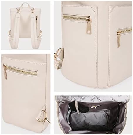раница-чанта за памперси motheric Soho бежово от веганской кожа за деца, голяма дизайнерска утепленная чанта за памперси -