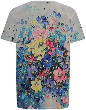 2023 Летните Модни Блузи за Жени, добре облечени Ежедневни Тениска с кръгло деколте и Къс ръкав, Сладък Принт, Блуза Свободно, Намаляване, Ризи