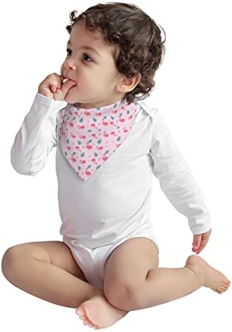 Augenstern Памучни Бебешки Лигавници Розово Сладко Фламинго Детска Кърпа Лигавници За Никнене На Млечни Зъби Хранително-Вкусовата