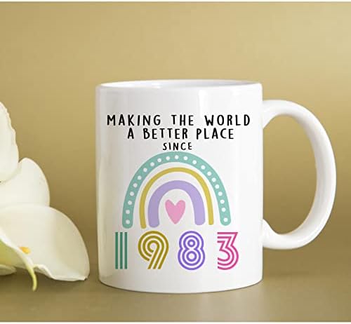 Подаръци Аликарр на 40-тия рожден ден на жените - 1983 рожден ден Подаръци за жени Кафеена чаша - 40 чаша за рожден ден за нея,